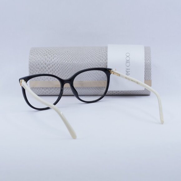 Final Price! Jimmy Choo JC309 09HT 00 Black/White Eyeglasses 53mm - Picture 5 of 12